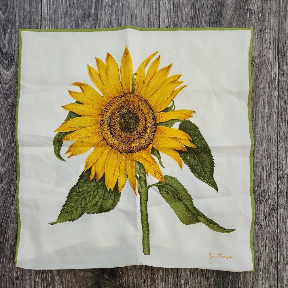Jim Thompson Sunflower Print Accent Pillow Case